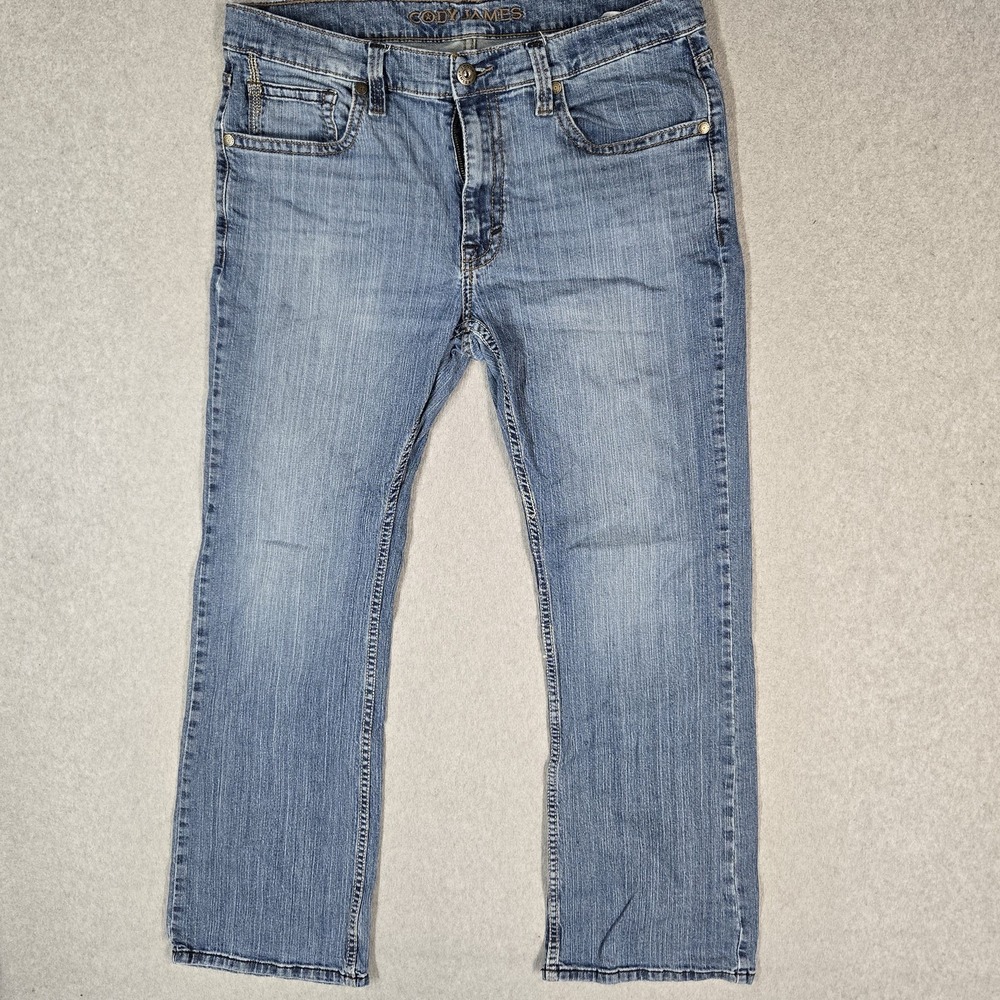 Cody James Men Jeans 36W X 32L Light Blue Denim 29" Inseam Stretch